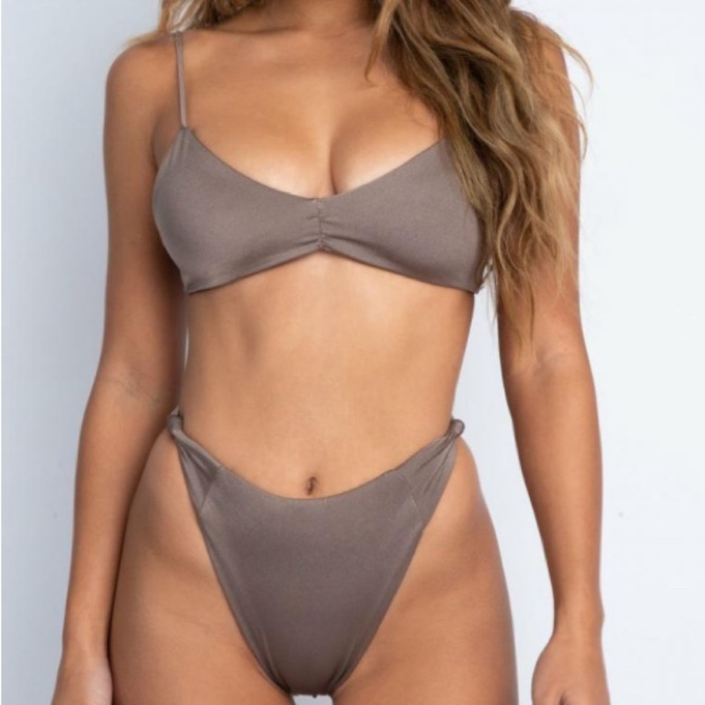 Skatie Stardust Light Brown Shimmer Betsy Top S and Salty Bottoms XS